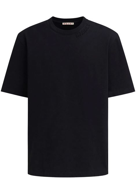 crewneck t-shirt man black MARNI | HUMU0287X0 UTC40600N99